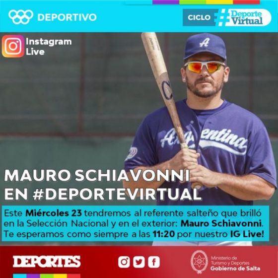 Deporte Virtual con el beisbolista Mauro Schiavonni