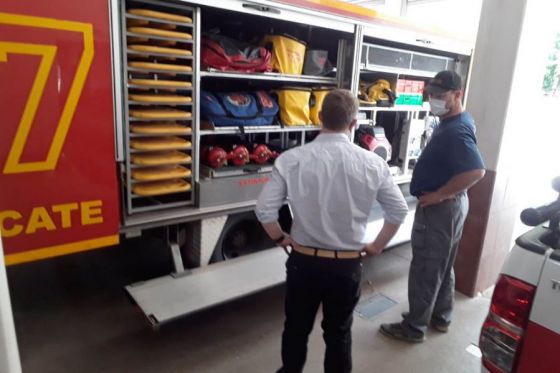 Defensa Civil supervisó cuarteles de bomberos voluntarios en el interior