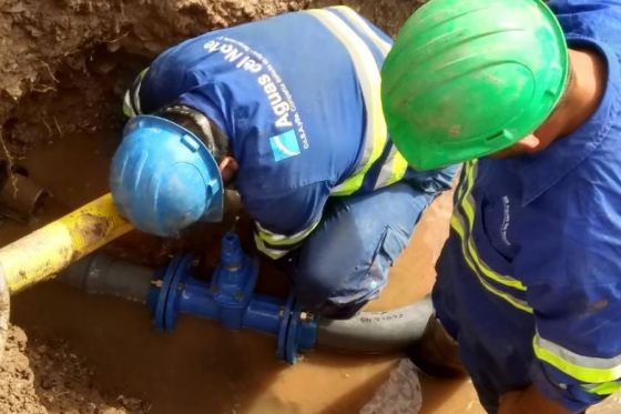 Aguas del Norte trabaja en la ampliación de la red de agua potable en Rosario de la Frontera