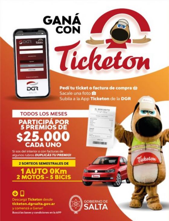 Rentas lanza el concurso Ticketon  para toda la provincia