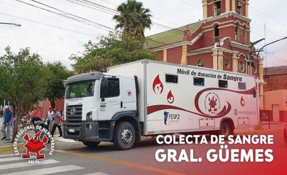 Hoy se colectará sangre de todo grupo y factor en General Güemes