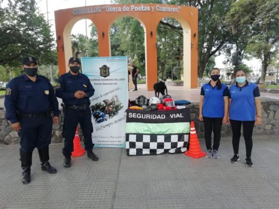 Intensa jornada preventiva de seguridad vial en Cerrillos