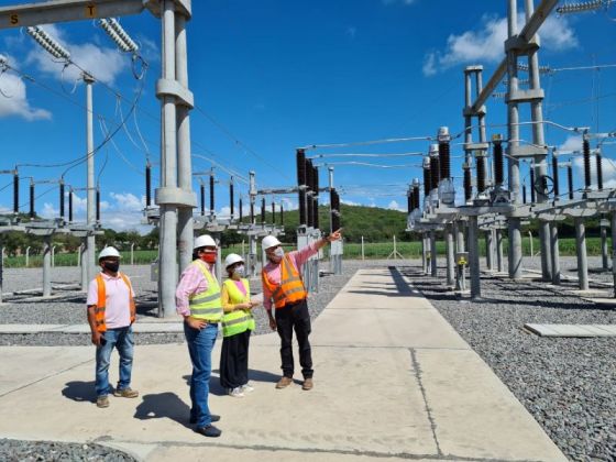 Inspeccionaron la obra de la Estación Transformadora San Agustín