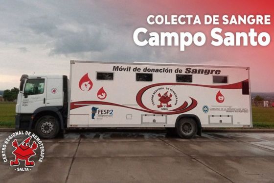 Hoy se realizará una colecta de sangre en Campo Santo