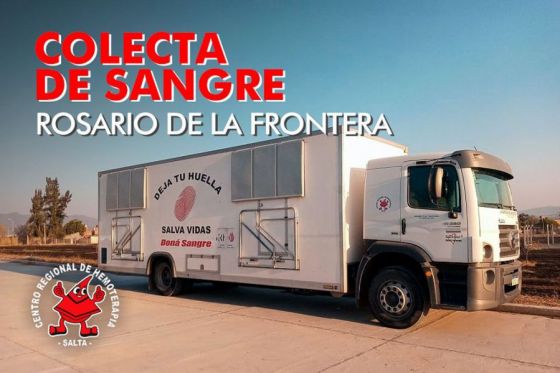 Se realizará hoy una colecta de sangre en Rosario de la Frontera