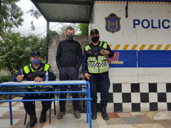 Supervisaron el trabajo de seguridad vial en Campo Quijano