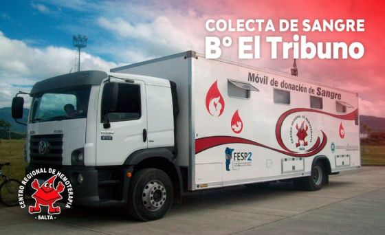 Realizan hoy una colecta de sangre en el barrio El Tribuno