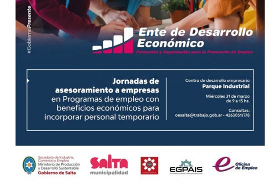 Incorporación de personal temporario: se desarrollará una jornada de asesoramiento a empresas