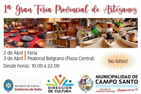 Presentan la Primera Gran Feria Provincial de Artesanos en Campo Santo