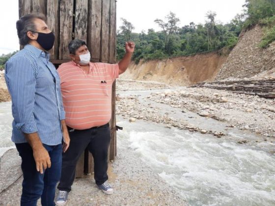 Supervisaron el estado de un puente vial en Isla de Cañas