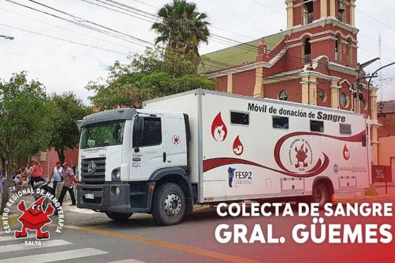 Hoy se realizará una nueva colecta de sangre en General Güemes