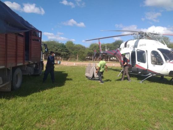 Comunidades aisladas recibieron asistencia vía aérea