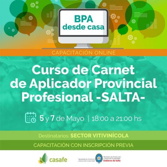 Capacitación gratuita para aplicadores del sector vitivinícola