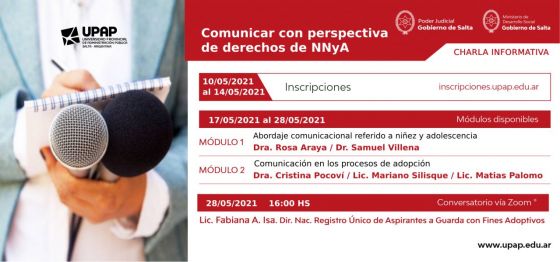 Capacitación para periodistas “Comunicar con perspectiva de derechos  de niñas, niños y adolescentes”