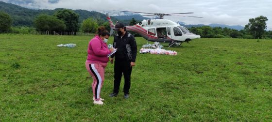 Desarrollo Social coordinó asistencia aérea para el paraje Madrejones y otros aledaños