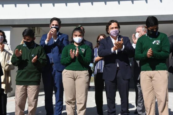 El gobernador Sáenz y el ministro Trotta inauguraron el colegio secundario N° 5206 en El Mollar