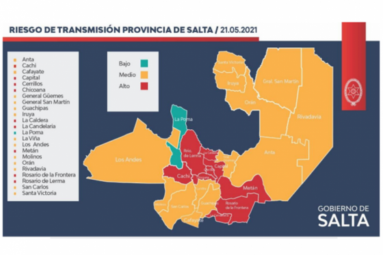 Son 9 los departamentos con alto riesgo sanitario en la provincia