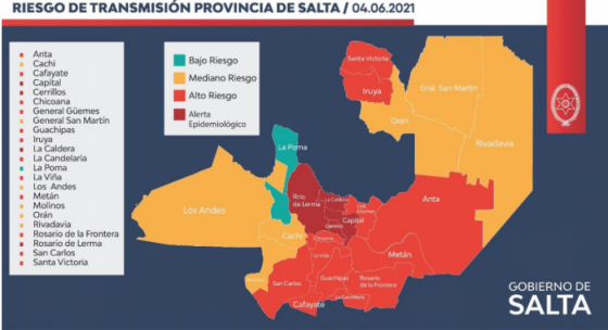 Son 4 los departamentos salteños en alerta epidemiológica