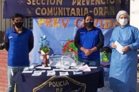 La Policía concientiza sobre medidas de seguridad sanitaria en distintos barrios de Orán