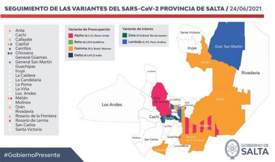 Variantes de coronavirus identificadas en Salta