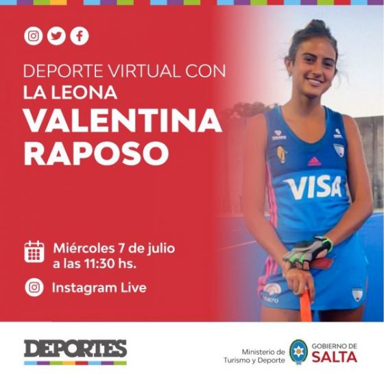 Valentina Raposo participará del ciclo Deporte Virtual