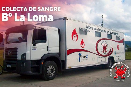 Hoy se hará una colecta de sangre en el barrio capitalino de La Loma