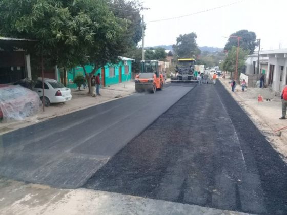 En Aguas Blancas se hicieron obras de pavimentación