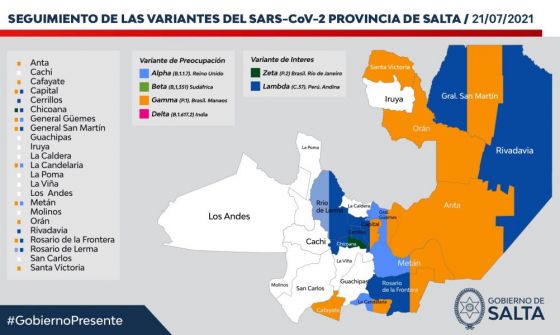 Son 4 las variantes de coronavirus que se identificaron en Salta