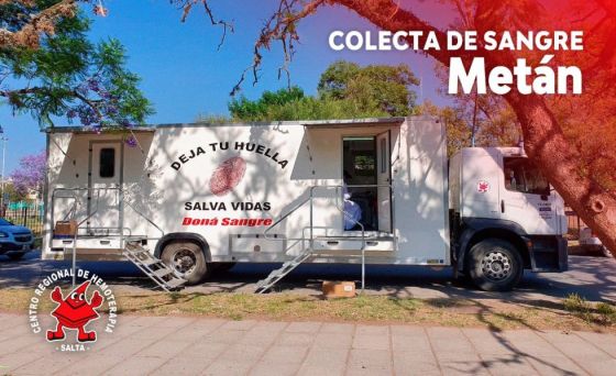 El Centro Regional de Hemoterapia colectará sangre hoy en Metán