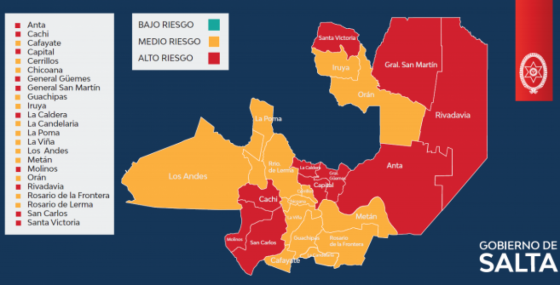 Son 10 los departamentos con alto riesgo sanitario en Salta