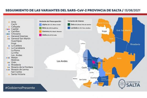 En la provincia se identificaron 5 variantes de coronavirus 