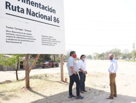 Avanza la pavimentación de la RN 86 Tartagal - Tonono: Sáenz supervisó la obra