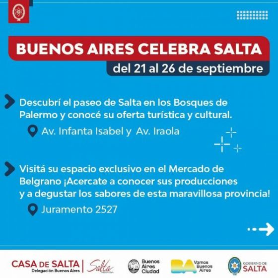 Salta expondrá su potencial en Buenos Aires