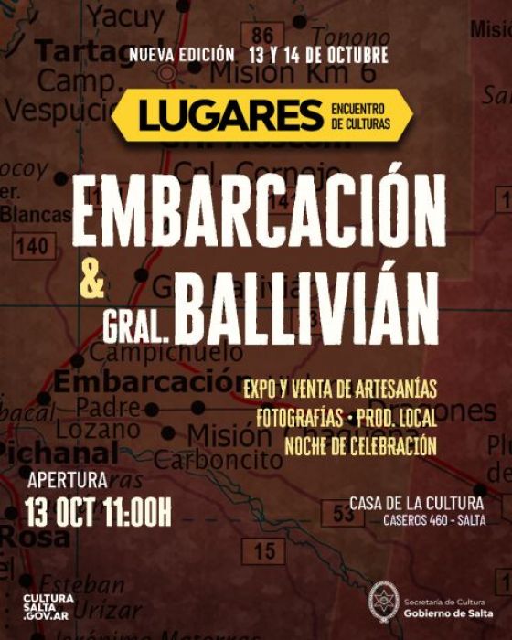 Llega una nueva edición de “Lugares” con la cultura y el arte de Embarcación y Gral. Ballivián