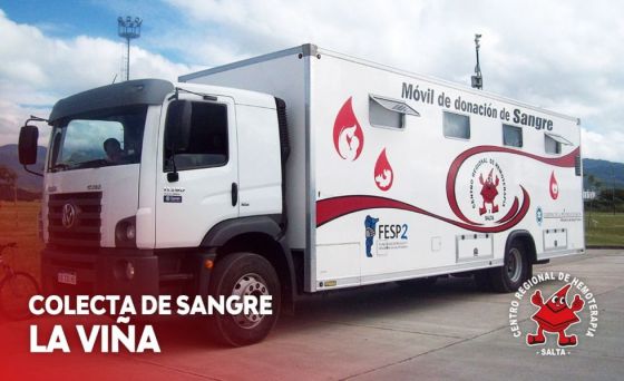 Se colectará sangre de cualquier grupo y factor en La Viña