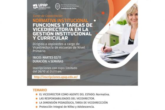 Se dictará curso de capacitación para docentes