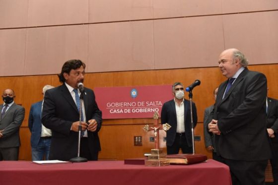 El gobernador Sáenz tomó juramento como nuevo ministro de Seguridad y Justicia a Abel Cornejo