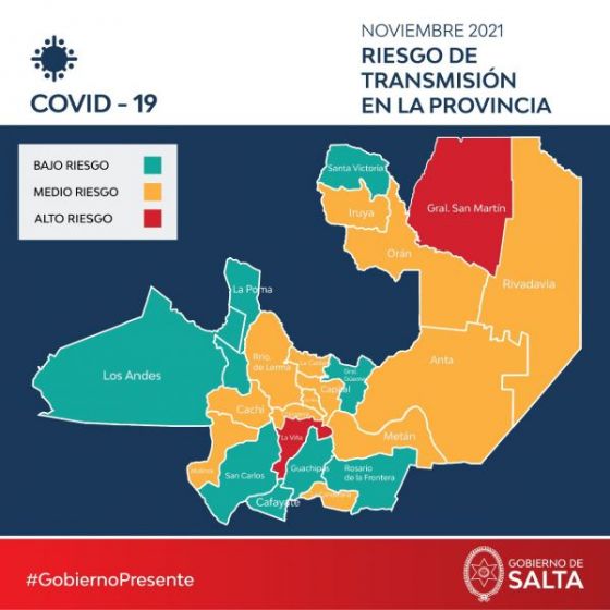 Son 13 los departamentos con riesgo sanitario medio en la provincia