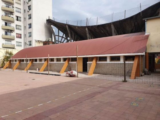 Etapa final de las obras de refacción de la escuela San Martín