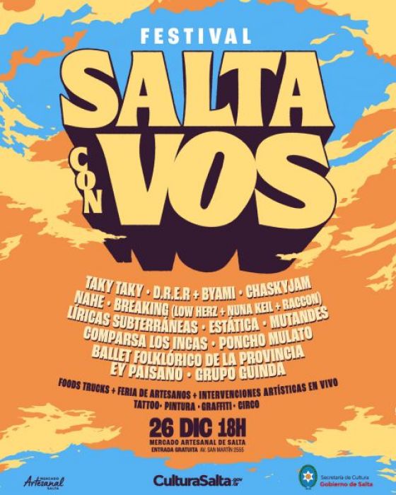 Llega el festival gratuito “Salta Con Vos” al Mercado Artesanal