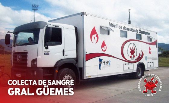 Hoy se colectará sangre de todo grupo y factor en General Güemes