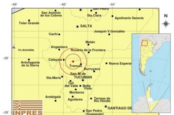 No se registraron daños tras el sismo registrado en el sur provincial