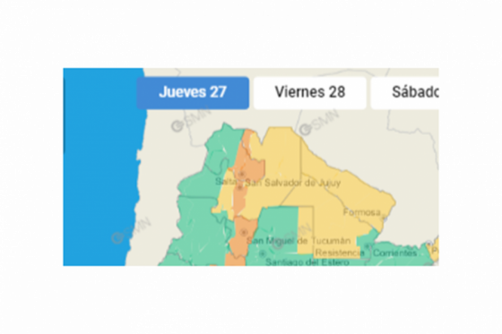 Alerta meteorológica: persiste para gran parte de la provincia