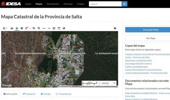 La Provincia cuenta con un mapa catastral digitalizado