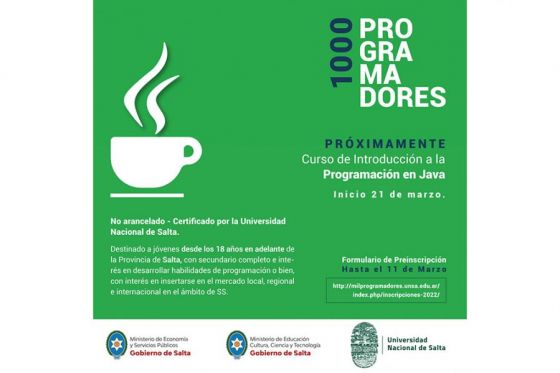 Hasta hoy estarán abiertas las inscripciones para los cursos de programación