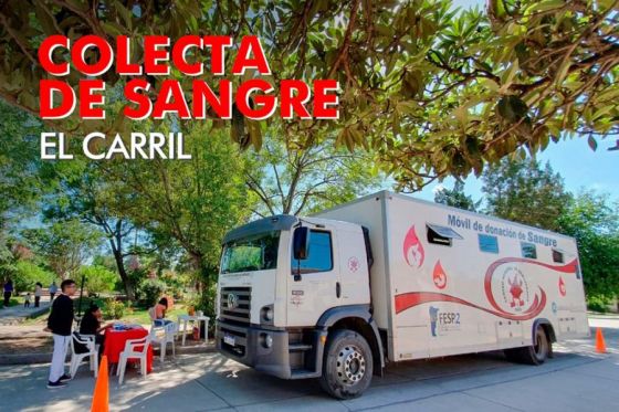 Hoy se colectará sangre de todo grupo y factor en El Carril