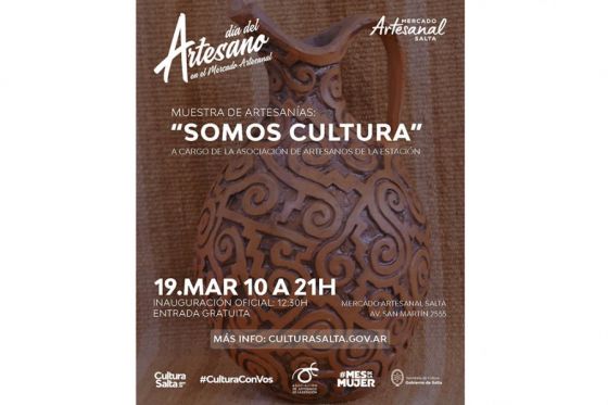 Día del artesano: Se presentará la muestra de artesanías “Somos Cultura”