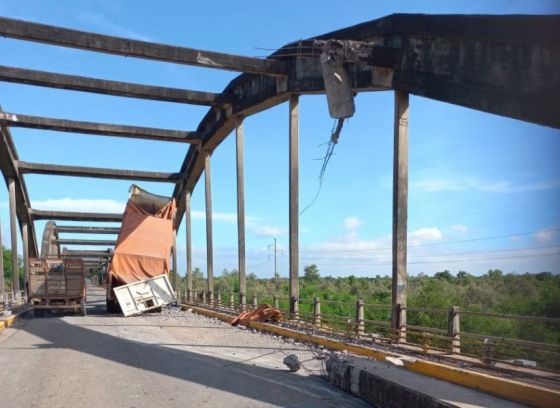 Restricciones para camiones en el puente de la ruta 5 sobre el río San Francisco