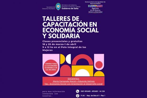 Hoy inician las formaciones del Centro para la Autonomía Económica de las Mujeres