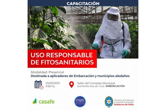 Capacitarán sobre el Uso Responsable de Fitosanitarios en Embarcación